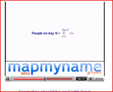 maths on map my name