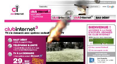 Duel - page advert for Club Internet