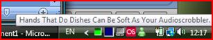 Hands that do dishes tool tip on Audioscrobbler