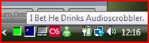I bet he drinks Audioscrobbler