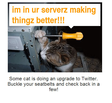 Twitter “planned maintenance”