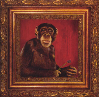Talking Head album cover - an oil painting of a monkey