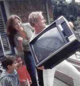 Throwing the TV away