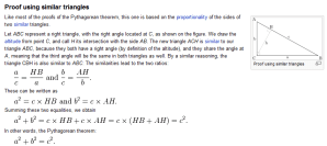 Pythagoras theorem from Wikipedia