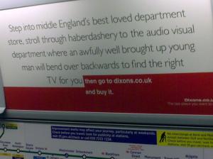 Dixons ad (comparing to John Lewis)
